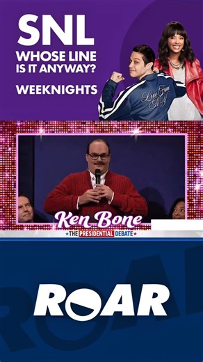 The sketch comedy never stops. Catch Saturday Night Live and Whose Line Is It Anyway? back to back, weeknights on ROAR. | Watch Roar