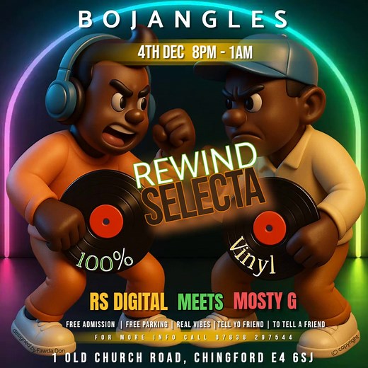 13 reactions · 4 comments | No more Rewind Selecta in November, next one Thursday 4th Dec...Mosty G meets R.S Digital..then every Thursday in December!! | Bo Bojangle | Facebook