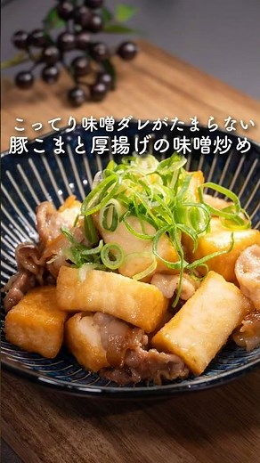 豚こまと厚揚げの味噌炒め #豚肉レシピ #厚揚げ #味噌 #自炊 #簡単レシピ