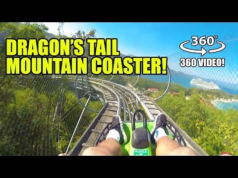 Dragon's Tail 360 Degree POV Alpine Roller Coaster Labadee Haiti Royal Caribbean Harmony of the Seas