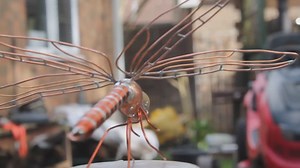 Dragonfly Wire Sculpture Hand Made From Copper Wire , Sheet and Mesh , Solderd Togeather With Lead Free Solder - Etsy