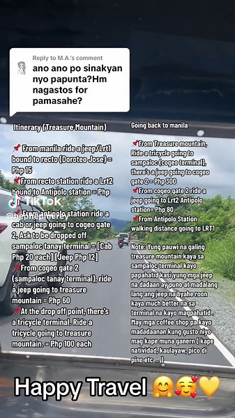 Treasure Mountain Tanay Travel Guide: Commute Itinerary & Tips