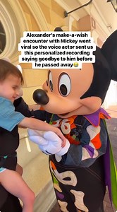 Bret Iwan, what a man… I will forever be grateful to you. I opened my emails one day after Alexander’s video with Mickey got a little more attention than I expected on Instagram (7mil views overnight) I didn’t think anything of the name, I don’t even remember there being a subject, but inside was the most beautiful message, something absolutely priceless ❤️ #mickey #disneylandcalifornia #makeawishfoundation #hoyeraalhreidarssonsyndrome #griefandloss | Baby Alexander’s Fight