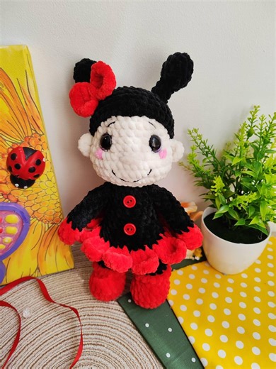 Crochet Pattern Ladybug. Amigurumi Tutorial Ladybug Doll. Insect Stuffed Toy. - Etsy