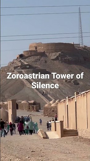 Zoroastrian tower of silence where birds will eat bodies and these temples were away from cities