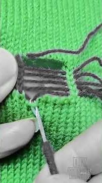 Simple way to fix a hole in a knitted sweater - Invisible mending