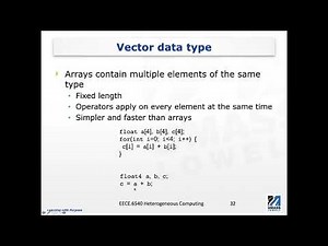 OpenCL data types and device memory