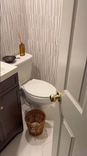 Peel and Stick Wallpaper Bathroom Wall Revamp | Tempaper