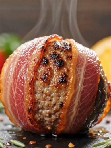 Bacon-Wrapped Meatball Recipe — Cheesy Low Carb Carnivore Dinner