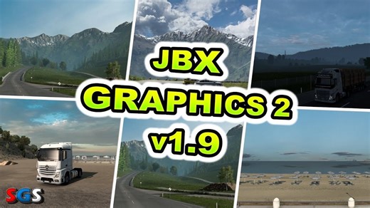 【YouTube】欧卡2付费mod_JBX Graphics 2 v1.9