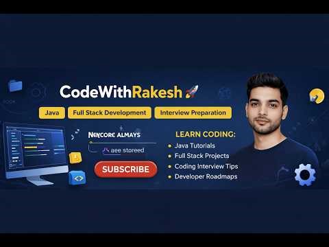 Java & Spring Boot Tutorial for Beginners | Coding Interview Preparation | CodeWithRakesh | Coding