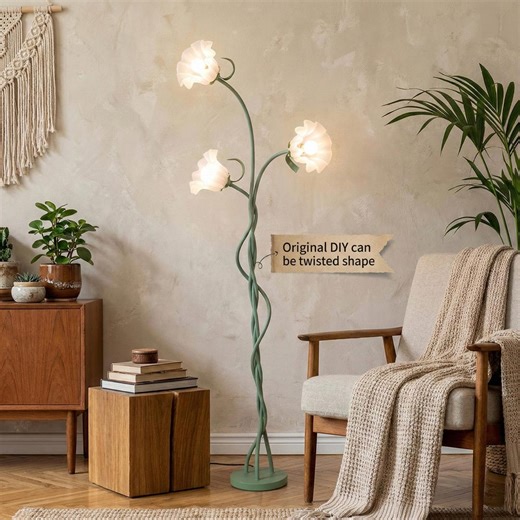 Lilly of the Valley Floor Lamp – Adjustable 3-head Floral Pattern Standing Light for Living Room Decor - Etsy