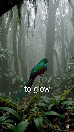 The bird that literally glows while flying through trees #amazing #wildlife #discovery