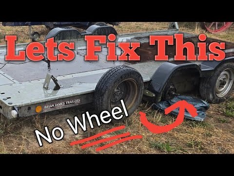 Fixing a 3 wheel trailer. Fitting new wheel bearing abd brake drum.