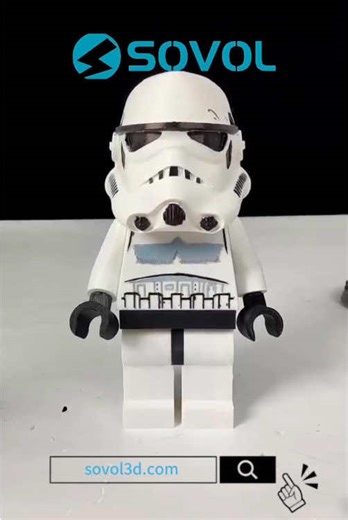 3D Printed Stormtrooper Cheeks LEGO Minifigure 🦾3D Printer:SV08 MAX - sovol3d.com 👉Models by Makerworld@heihei #3dprint #sovol #lego #starwars #legostarwars