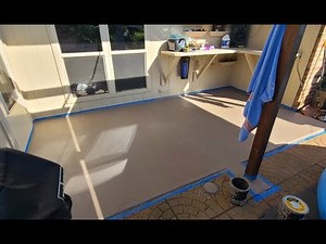 Behr Granite Grip texture floor paint - patio concrete painted