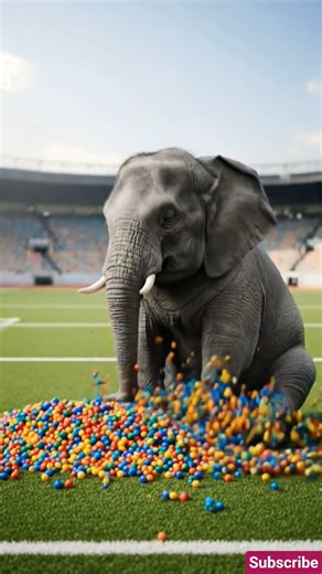 Ultra Realistic Elephant Reveal from Colorful Balls | Satisfying 4K Transformation Video