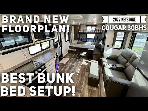 New Cougar Travel Trailer is the BEST Bunk Model EVER! 2022 Keystone Cougar 30BHS