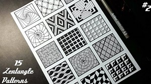 15 Zentangle Patterns | Part 2 | Tutorial