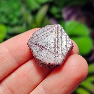 Record Keeper Ruby Crystal Specimen - Etched Geometric Stone - Raw Ruby - Natural Ruby Crystal - Ruby Specimen - Etsy