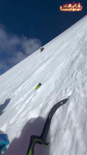 One slip and it's over: The steepest snow climb of my life 🏔️💀 #survival