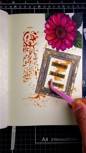 Scrapbook ASMR Journaling | Paper Crinkle, Tape & Scissors Sounds #shorts