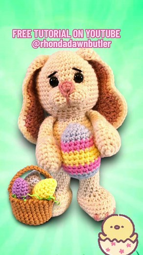 Easter is coming!! Lots of free crochet along tutorials can be found on my YouTube channel. Click the YouTube button/link on my profile, or search @rhondadawnbutler on YouTube #crochet #tutorial #crochetalong #freecrochetpattern #easter #bunny #rabbit #peep #egg #minieggs #basket #carrot