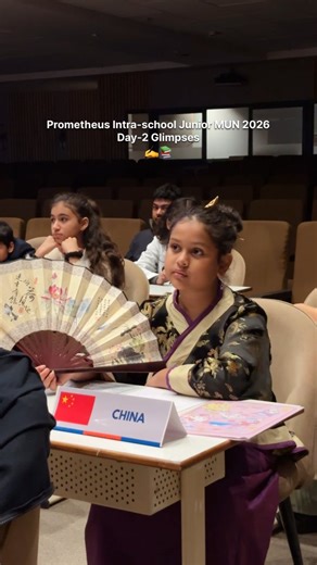 The Second Day of Prometheus Intra-School Junior Model United Nations, co-curated by City One Initiative, commenced on a productive note with delegates engaging in Insightful Debates on key sub topics surrounding the agenda, “Using AI for Better Learning in Classrooms". Towards the end of the day, the delegates showcased Collaboration and Teamwork skills while preparing Solution-Based Chart Papers in groups, effectively combining their ideas into well-structured and innovative outcomes🌟 Followi