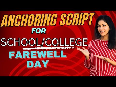 Anchoring Script for School / College Farewell or Sent Of Function
