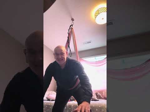 DIY install yoga sling or punching bag, ceiling mount. I’m actually #250lbs hehe