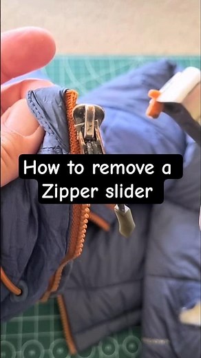 How to remove a zipper slider from a jacket #mend #zip