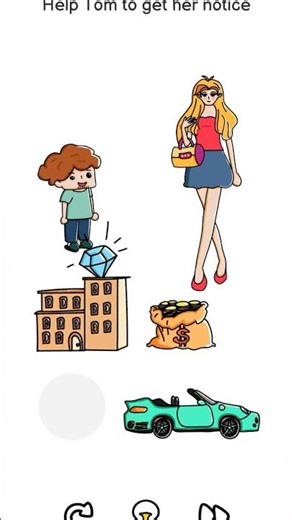 Brain out level 47 help tom to get her notice Walkthrough and solution