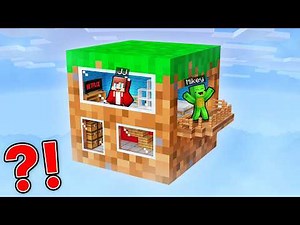 Mikey and JJ Survive inside Sky One Block in Minecraft (Maizen)