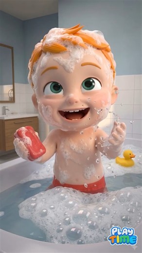 Kids Learn To Bath | Baby Bath Song | Fight With Germs | Baby Cartoon Song #shorts