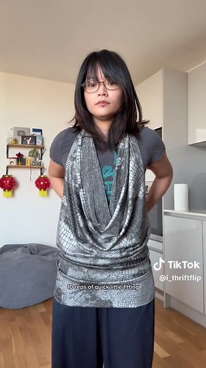 Thrift Flip: Y2K Cowl Neck Top Tutorial