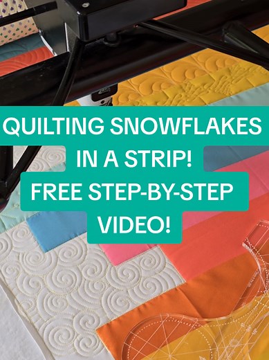 Quilting Snowflakes in a Strip: Free Tutorial Available!