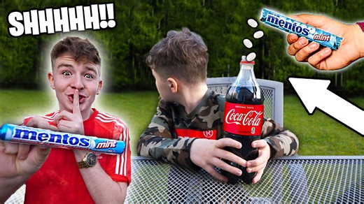 Coke vs Mentos setup sparks a playful brother prank