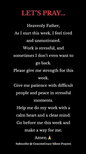 Powerful Start of the Week Prayer for Work Stress and Strength | Monday Prayer
