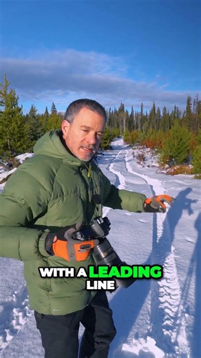 Where are the leading lines in the snow?