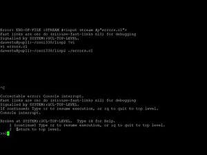 Common lisp programming errors