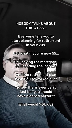 What if you're 55 and your retirement plan hasn't quite worked out? You're still paying the mortgage. You still need to earn money. Your pension isn't quite where you'd hoped it would be. And retirement is suddenly starting to feel much closer than it used to. We're constantly told we should have started planning for retirement in our 20s. But that advice isn't particularly helpful when you're already in your 50s! Life happens. Families need supporting. Mortgages need paying. Circumstances chang