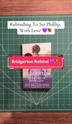 Binding To Sir Phillip, With Love 💜💐 #booktok #bookbinding #bookbinder #bridgerton #bridgertonscandal #bridgertonnetflix #bridgertonseason3 #bridgertontiktok #sprayededges #paintededges #harrystyles #asitwas #sirphillip #phillipcrane #eloisebridgerton #spicy #spicybook #viral #fyp #asmr