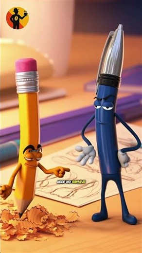 Pencil worried, pen unbothered #humor #shorts