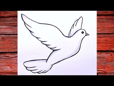 Cómo dibujar una paloma/Cómo dibujar el símbolo de la paz paso a paso