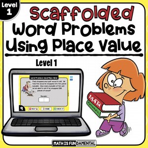 Place Value | Word Problems | Self Checking | Print & Digital | Boom™ Cards