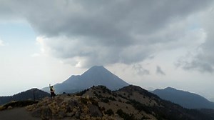 Volcano, Hiker, Mountains. Free Stock Video