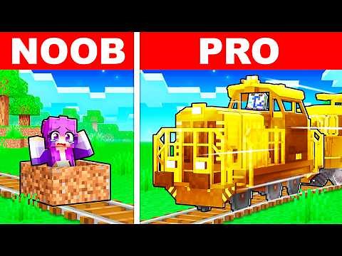 WORKING TRAIN Build Challenge in Minecraft!