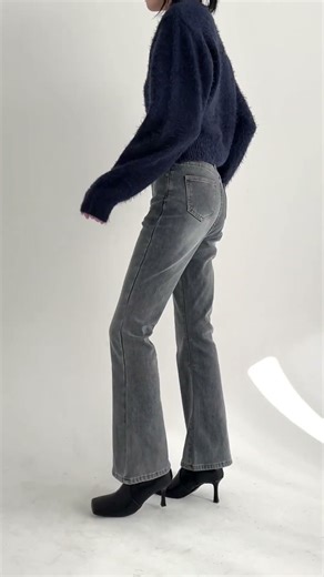 👑 25FW 겨울 재진행 본딩기모 슬림 부츠컷 R2450-빅사이즈