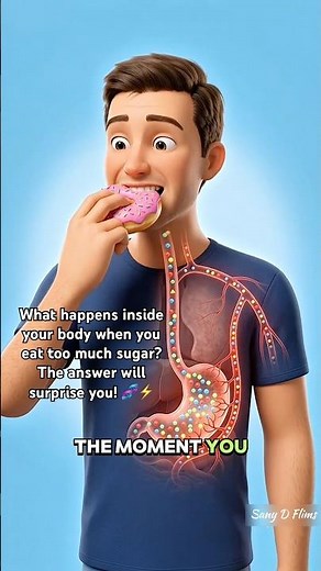 🍬 What happens inside your body when you eat too much sugar? The answer will surprise you! 🧬⚡