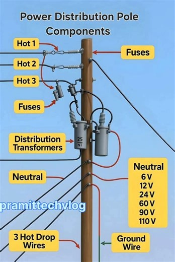 Power Distribution pole #electrical #shorts
